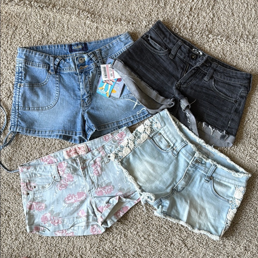 Set of Four Stylish Denim Shorts
